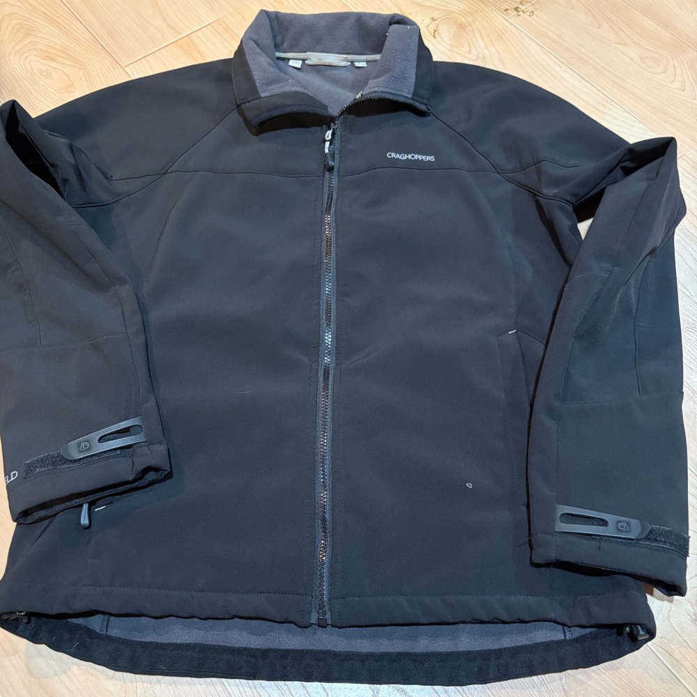 Craghoppers Mens Black Softshell Full Zip Jacket CML049-MU19703 Size L‎